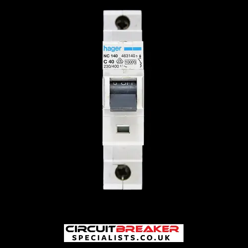 HAGER 40 AMP CURVE C 10kA MCB CIRCUIT BREAKER NC140 463140