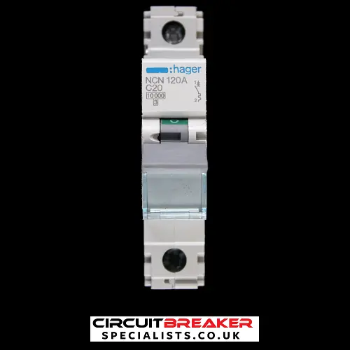 HAGER 20 AMP CURVE C 10kA MCB CIRCUIT BREAKER NCN120A 461553