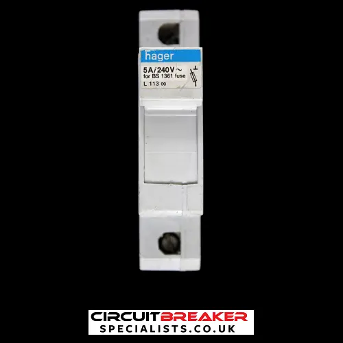 HAGER 5 AMP CARTRIDGE FUSE CARRIER HOLDER L113 010138