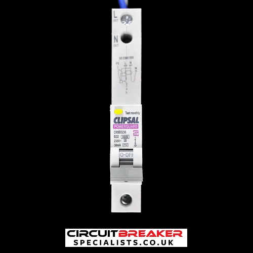 CLIPSAL 32 AMP CURVE B 6kA 30mA RCBO RCD MCB POWERGUARD CRSB3230