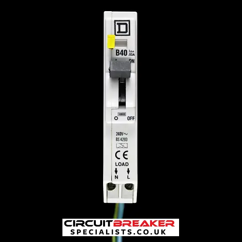 SQUARE D 40 AMP CURVE B 10kA 30mA RCBO TYPE A QOE