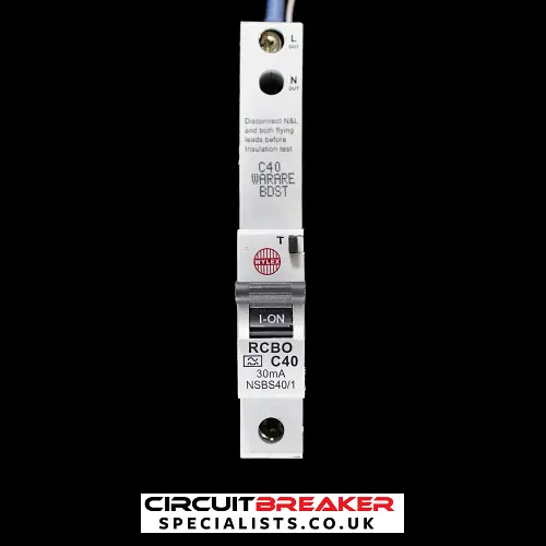 WYLEX 40 AMP CURVE C 6kA 30mA RCBO TYPE A NSBS40/1