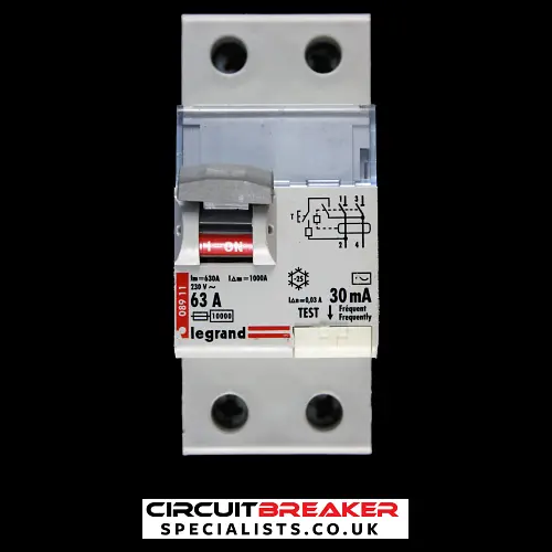 LEGRAND 63 AMP 30mA DOUBLE POLE RCD TYPE AC 08911