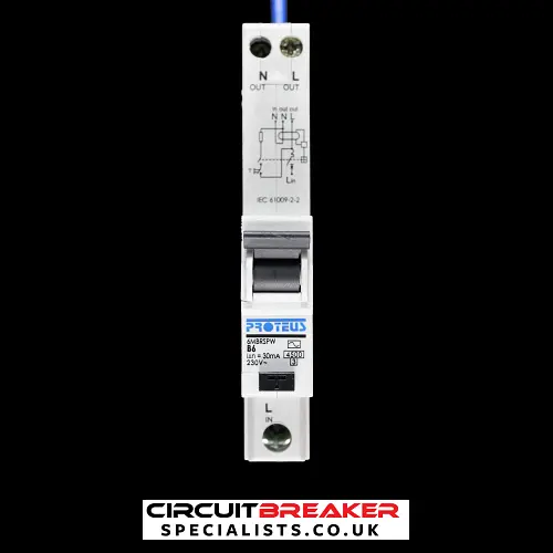 PROTEUS 6 AMP CURVE B 4.5kA 30mA RCBO RCD MCB 6MBRSPW