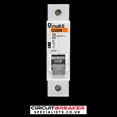MERLIN GERIN 5 AMP TYPE 2 M6 MCB CIRCUIT BREAKER 8345 C45N