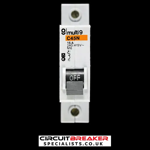 MERLIN GERIN 15 AMP TYPE 2 M6 MCB CIRCUIT BREAKER C45N