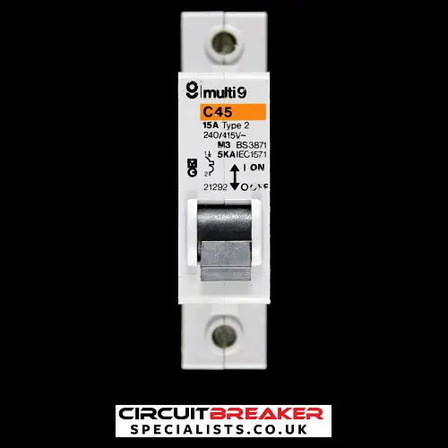 MERLIN GERIN 15 AMP TYPE 2 M3 MCB CIRCUIT BREAKER 21292 C45