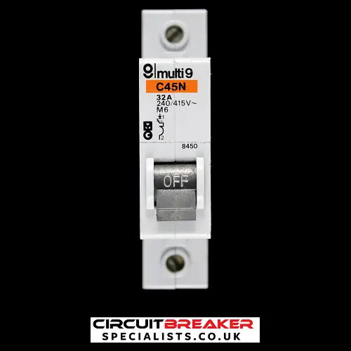 MERLIN GERIN 32 AMP TYPE 2 M6 MCB CIRCUIT BREAKER 8450 C45N