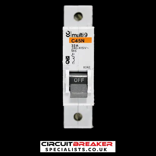MERLIN GERIN 32 AMP TYPE 2 M6 MCB CIRCUIT BREAKER 8242 C45N