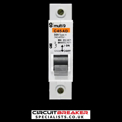 MERLIN GERIN 32 AMP TYPE 4 M4 MCB CIRCUIT BREAKER 12008 C45AD
