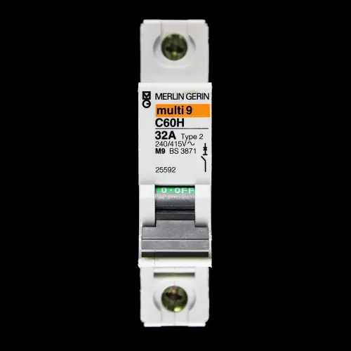 MERLIN GERIN 32 AMP TYPE 2 M9 MCB CIRCUIT BREAKER 25592 C60H