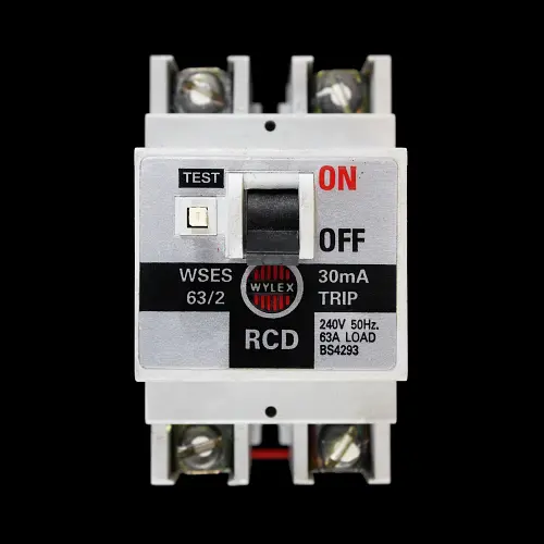 WYLEX 63 AMP 30mA DOUBLE POLE RCD WSES 63/2