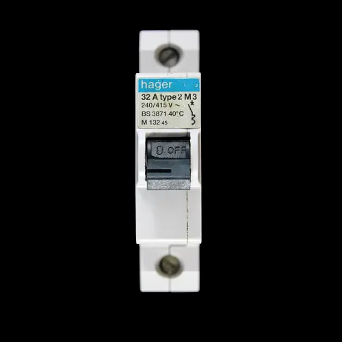 HAGER 32 AMP TYPE 2 M3 MCB CIRCUIT BREAKER M132 45