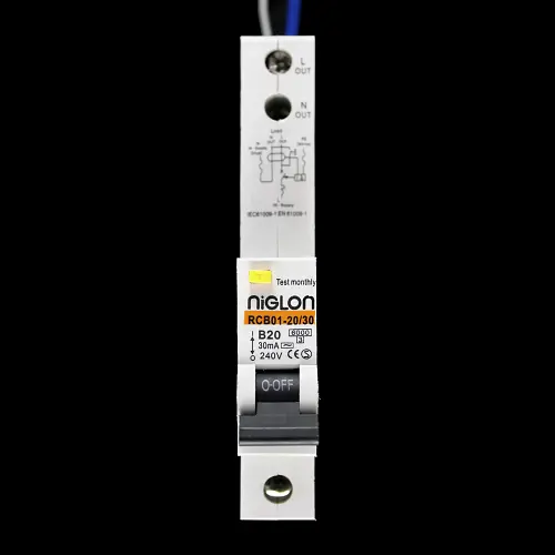 NIGLON 20 AMP CURVE B 6kA 30mA RCBO TYPE AC RCB01-20/30