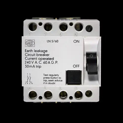 MK 60 AMP 30mA DOUBLE POLE ELCB RCD LN 5760