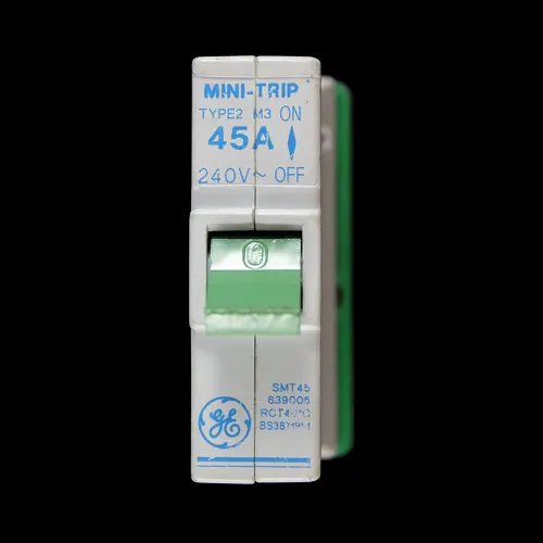 GENERAL ELECTRIC 45 AMP TYPE 2 M3 MCB CIRCUIT BREAKER MINI TRIP SMT45 639005