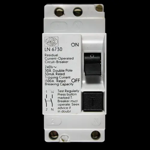 MK 30 AMP 30mA DOUBLE POLE RCCB RCD LN 6730
