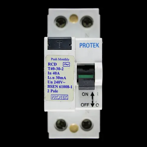 PROTEK 40 AMP 30mA DOUBLE POLE RCD T40-30-2
