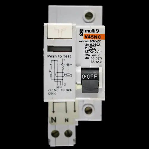 MERLIN GERIN 32 AMP TYPE 2 M6 30mA DOUBLE POLE RCBO TYPE AC V45NC 12999