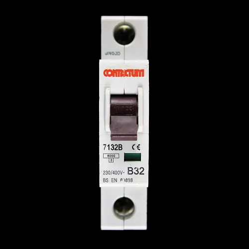 CONTACTUM 32 AMP CURVE B 6kA MCB CIRCUIT BREAKER 7132B RED