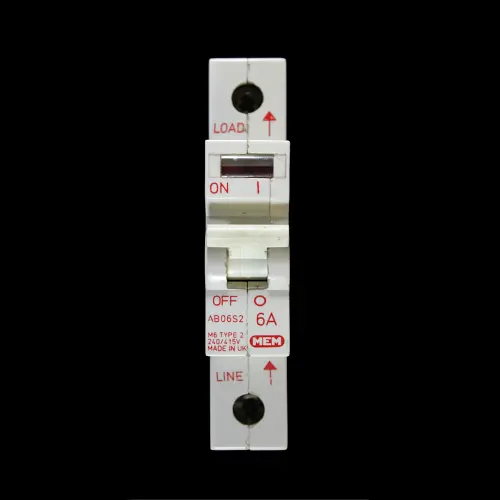 MEM 6 AMP TYPE 2 M6 MCB CIRCUIT BREAKER AB06S2