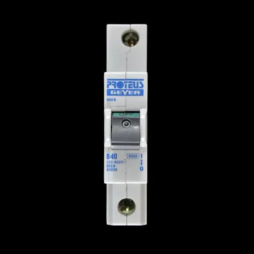PROTEUS 40 AMP CURVE B 6kA MCB CIRCUIT BREAKER 640B GEYER BLACK CLIP