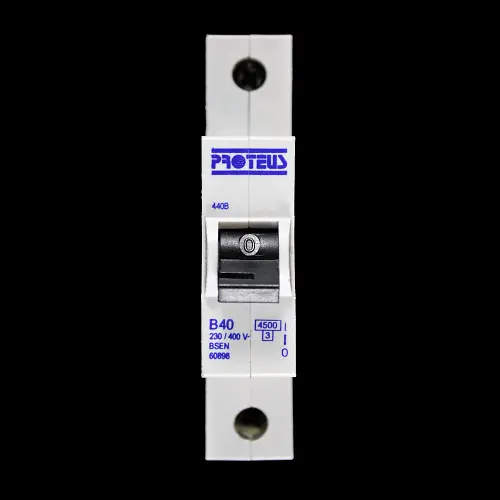 PROTEUS 40 AMP CURVE B 4.5kA MCB CIRCUIT BREAKER 440B