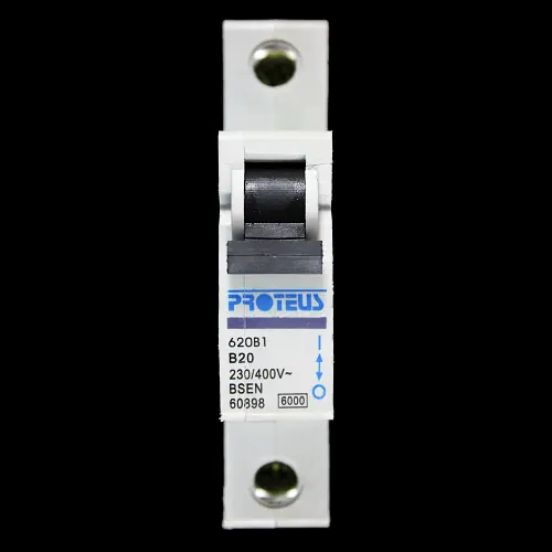 PROTEUS 20 AMP CURVE B 6kA MCB CIRCUIT BREAKER GEYER 620B1