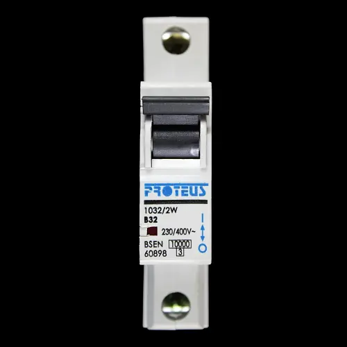 PROTEUS 32 AMP CURVE B 10kA MCB CIRCUIT BREAKER 1032/2W