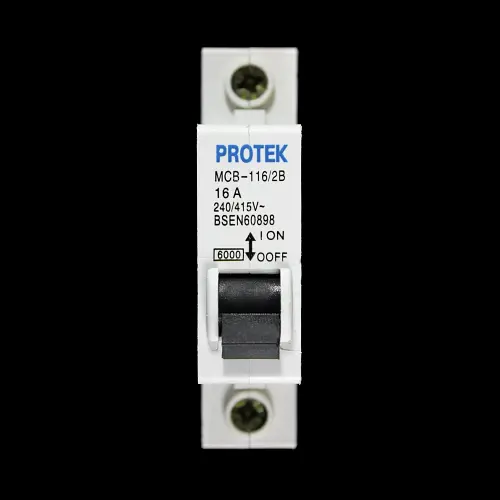 PROTEK 16 AMP CURVE B 6kA MCB CIRCUIT BREAKER MCB-116/2B