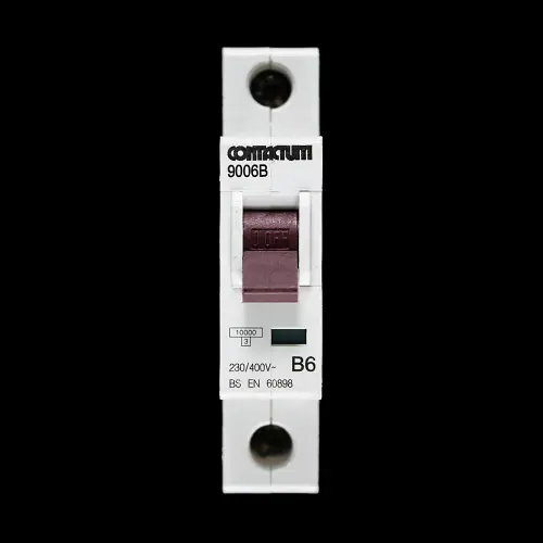 CONTACTUM 6 AMP CURVE B 10kA MCB CIRCUIT BREAKER 9006B BLACK