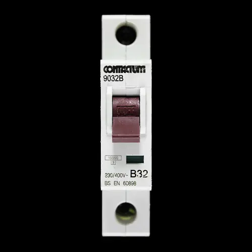 CONTACTUM 32 AMP CURVE B 10kA MCB CIRCUIT BREAKER 9032B BLACK
