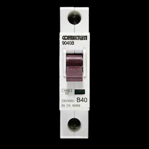 CONTACTUM 40 AMP CURVE B 10kA MCB CIRCUIT BREAKER 9040B BLACK