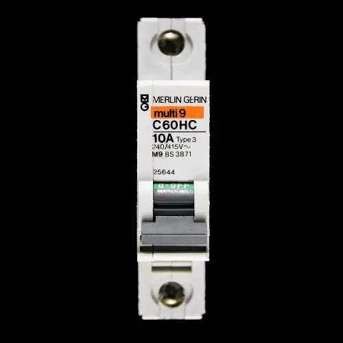 MERLIN GERIN 10 AMP TYPE 3 M9 MCB CIRCUIT BREAKER 25644 C60HC MULTI9