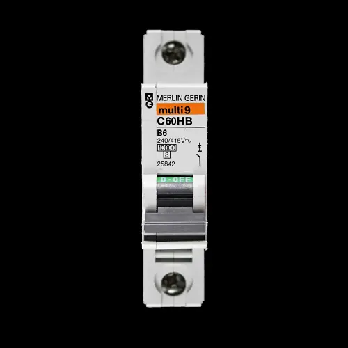 MERLIN GERIN 6 AMP CURVE B 10kA MCB CIRCUIT BREAKER 25842 C60HB MULTI9