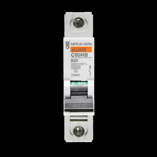 MERLIN GERIN 20 AMP CURVE B 10kA MCB CIRCUIT BREAKER 25845 C60HB MULTI9