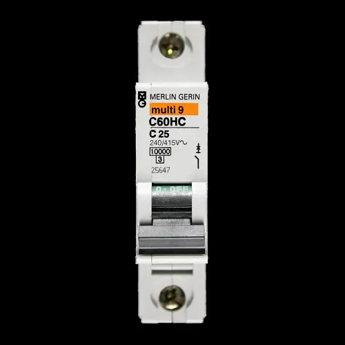 MERLIN GERIN 25 AMP CURVE C 10kA MCB CIRCUIT BREAKER 25647 C60HC MULTI9
