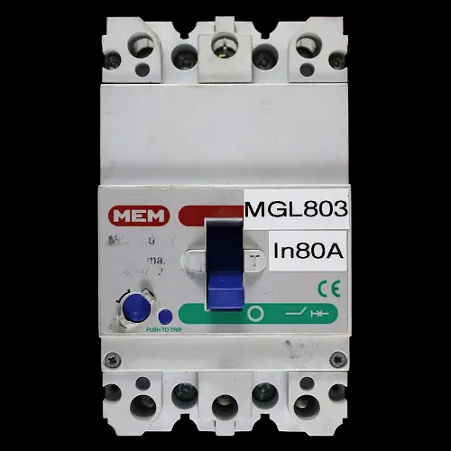 MEM 80 AMP 16kA TRIPLE POLE MCCB MGL803