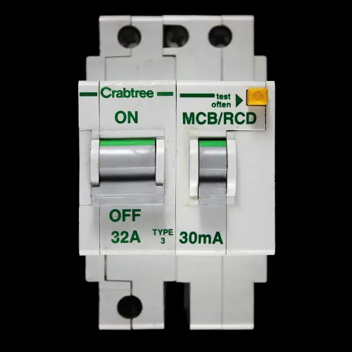 CRABTREE 32 AMP TYPE 3 M9 30mA DOUBLE POLE RCBO RCD MCB POLESTAR