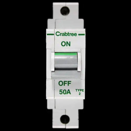 CRABTREE 50 AMP TYPE 2 M9 MCB CIRCUIT BREAKER POLESTAR