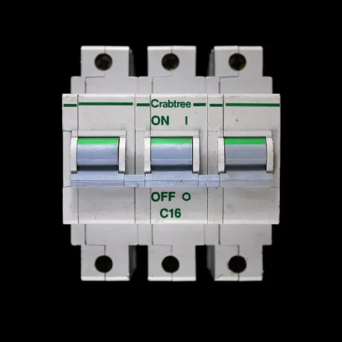 CRABTREE 16 AMP CURVE C 16kA TRIPLE POLE MCB CIRCUIT BREAKER POLESTAR