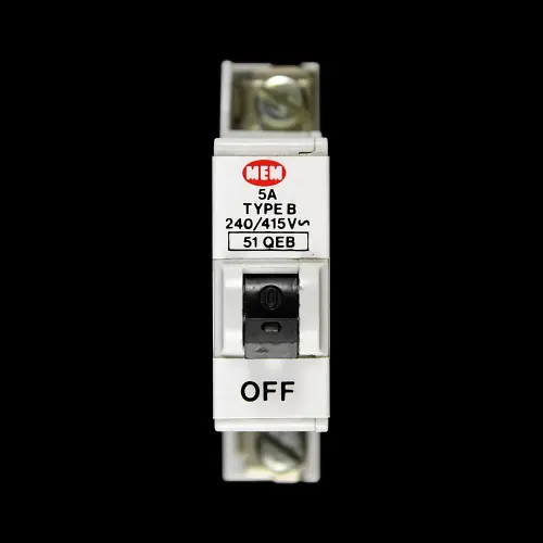 MEM 5 AMP CURVE B M6 MCB CIRCUIT BREAKER 51QEB