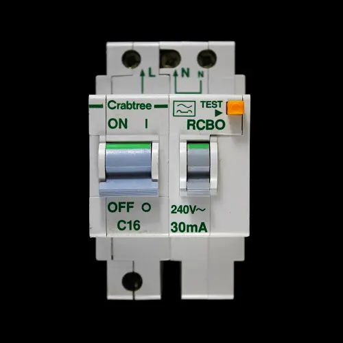 CRABTREE 16 AMP CURVE C 10kA 30mA DOUBLE POLE RCBO TYPE A POLESTAR