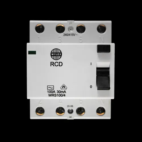 WYLEX 100 AMP 30mA FOUR POLE RCD TYPE AC WRS100/4
