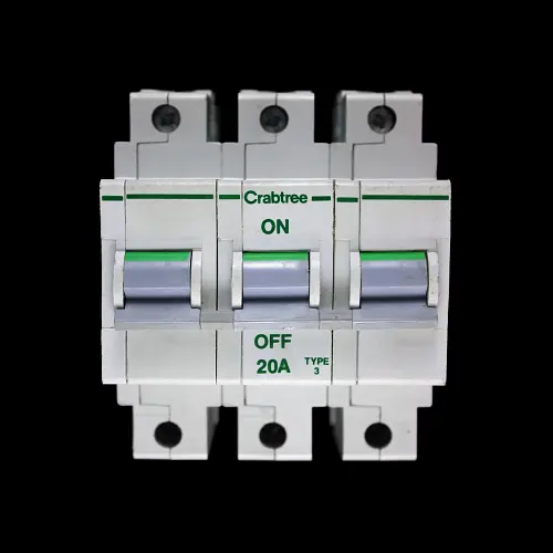 CRABTREE 20 AMP TYPE 3 M9 TRIPLE POLE MCB CIRCUIT BREAKER POLESTAR