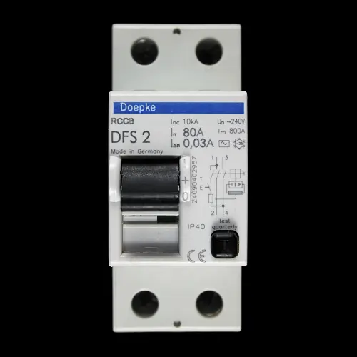 DOEPKE 80 AMP 30mA DOUBLE POLE RCCB RCD TYPE AC DFS2