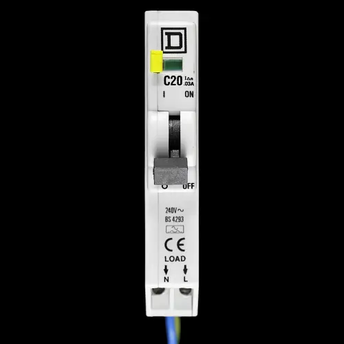 SQUARE D 20 AMP CURVE C 10kA 30mA RCBO TYPE A QOE