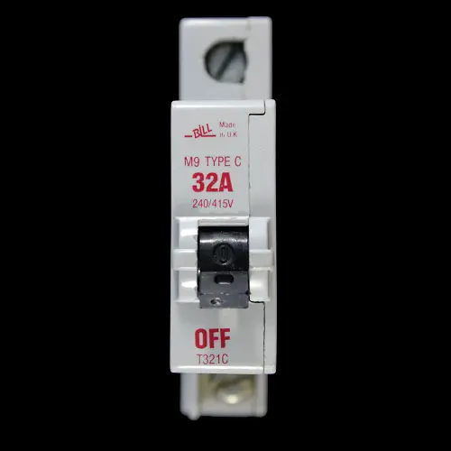BILL 32 AMP CURVE C M9 MCB CIRCUIT BREAKER T321C RED