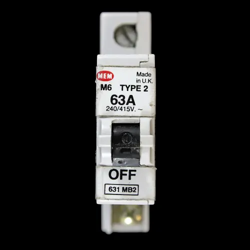 MEM 63 AMP TYPE 2 M6 MCB CIRCUIT BREAKER 631MB2