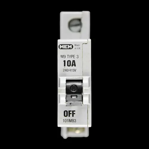 MEM 10 AMP TYPE 3 M9 MCB CIRCUIT BREAKER 101MB3 GREY